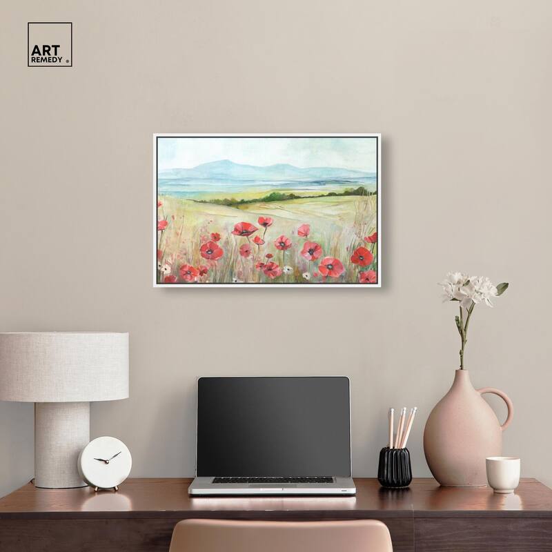 The Poppy Field Canvas by Art Remedy