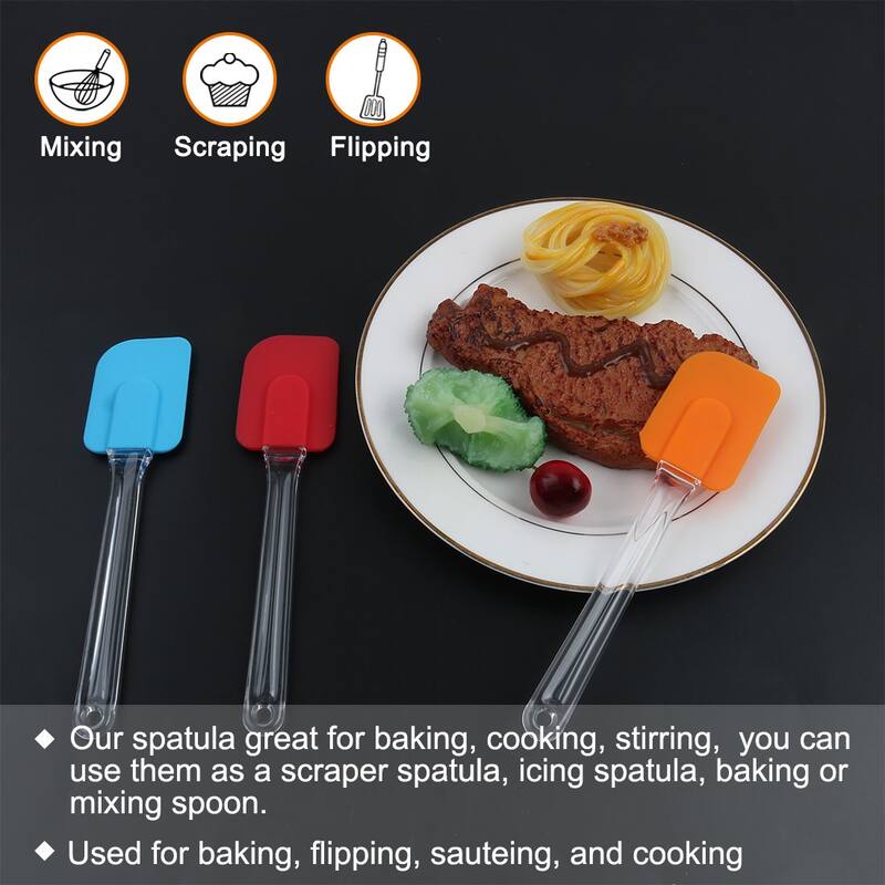 Flexible Silicone Spatula Set Heat Resistant Non Stick