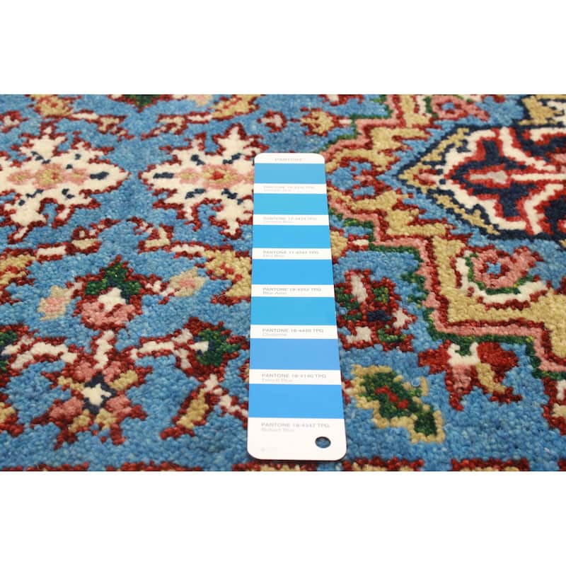 ECARPETGALLERY Hand-knotted Serapi Heritage Blue Wool Rug - 2'6 x 9'11