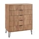 preview thumbnail 16 of 68, Manhattan Comfort Dumbo Modern 5-Drawer Tall Dresser.