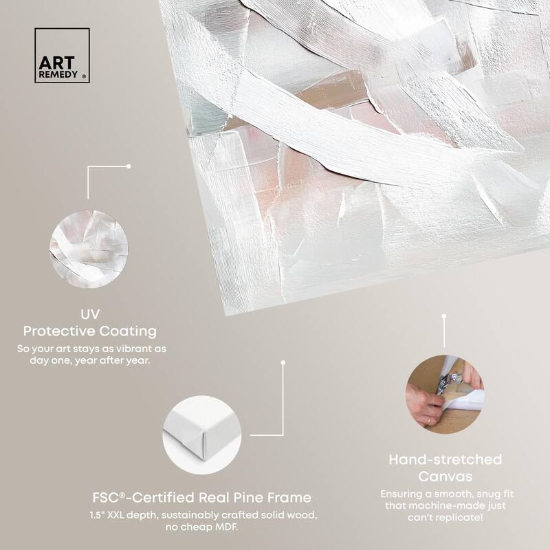 Thick White Texture I Canvas by Art Remedy, Gallery Wrapped