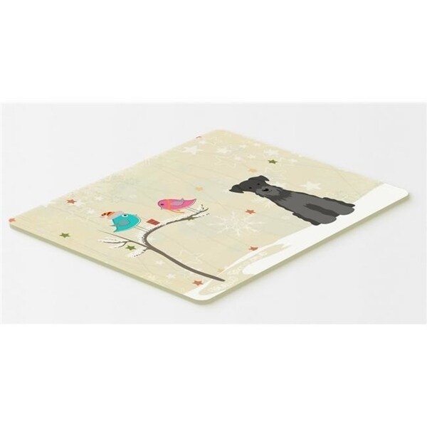 Carolines Treasures BB2523CMT Christmas Presents Between Friends Miniature Schanuzer Black Kitchen or Bath Mat 20 x 30