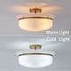 preview thumbnail 12 of 10, 15'' W 3-Light Frosted Opal Glass Semi Flush Mount