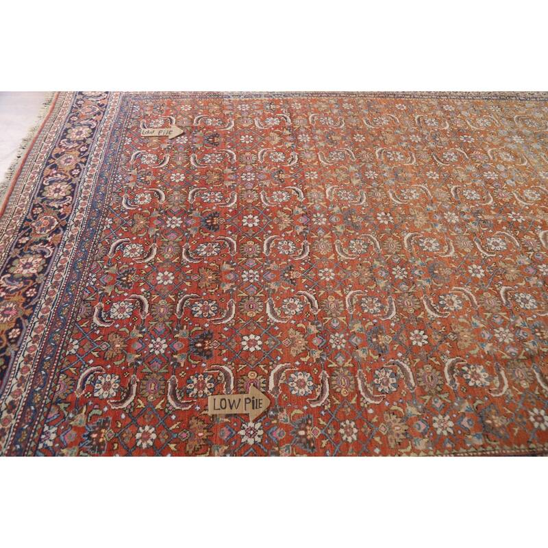 Vegetable Dye Bidjar Persian Antique Area Rug Handmade Wool Carpet - 8'2"x 10'8"