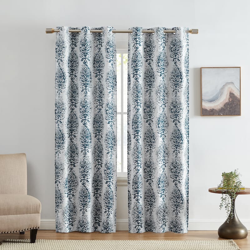 Raja Boho Print Blackout Window Curtain Panel, Set of 2 - 37" x 84" (Set of 2)
