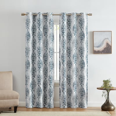 Raja Boho Print Blackout Window Curtain Panel, Set of 2