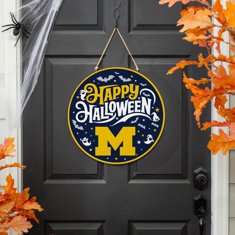 University of Michigan 18" x 18" Halloween Door Décor Wall Sign