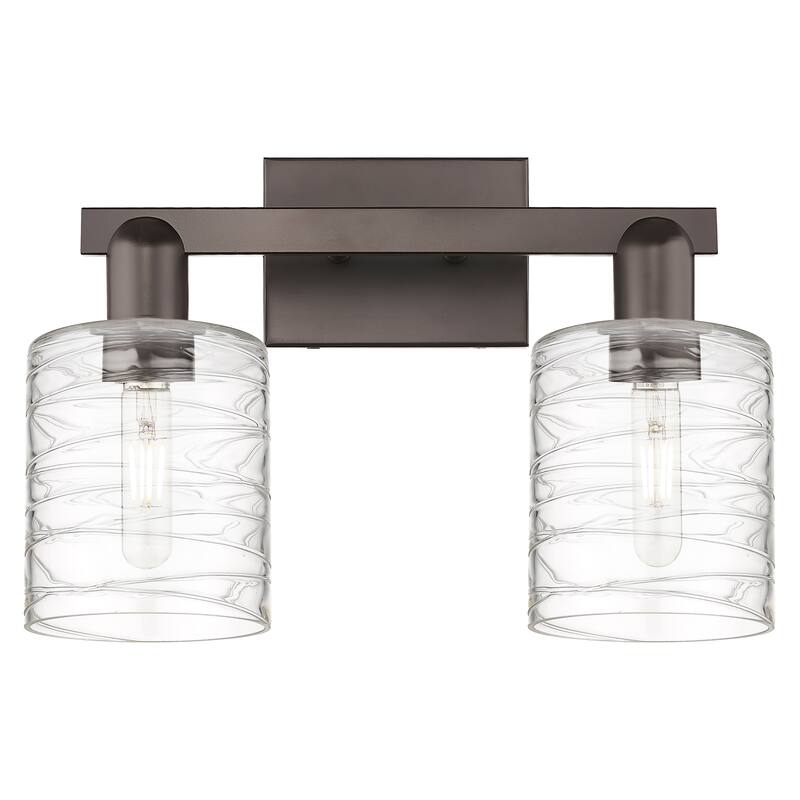 Innovations Lighting Endless Possibilities Arcadia - Cobbleskill - 2 Light 16" Bath Vanity Light - Deco Swirl/Oil Rubbed Bronze
