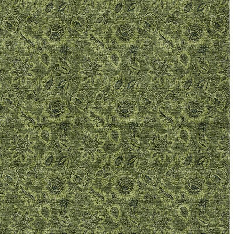 HomeRoots Floral Transitional Rectangle Outdoor Rug