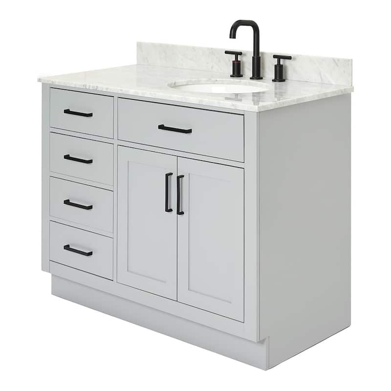 Ariel T043SRCW2OVO Hepburn 43" Free Standing Single Basin Vanity Set