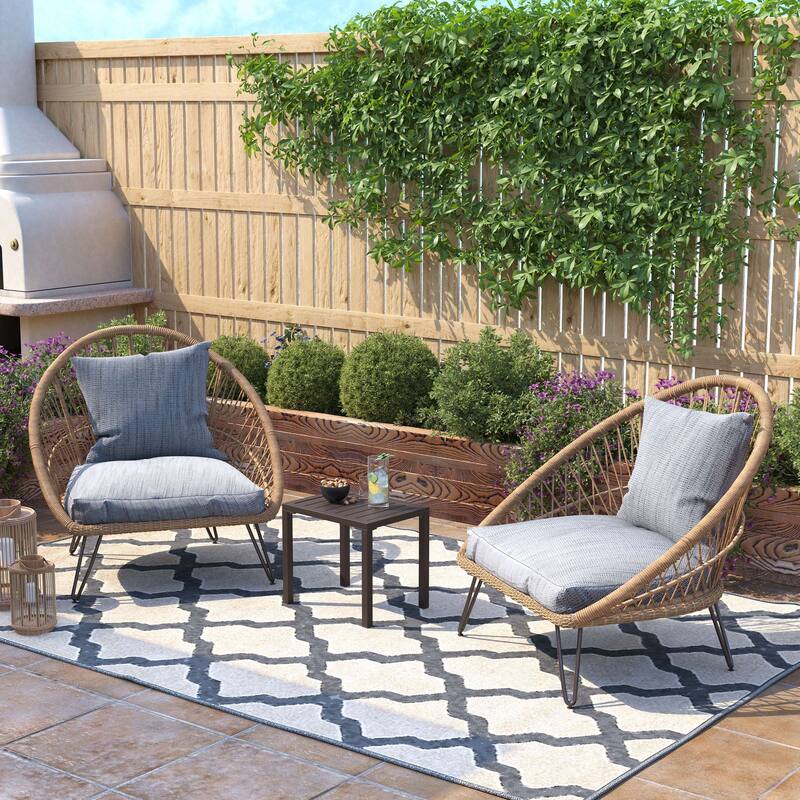 Pellebant Outdoor Aluminum Patio Side Table Rectangular End Table - 18.1 in L* 13.8 in W * 15.7 in H