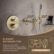 preview thumbnail 27 of 41, Solid Brass 2 Handle Wall Mounted Roman Tub Faucet With Handheld Shower