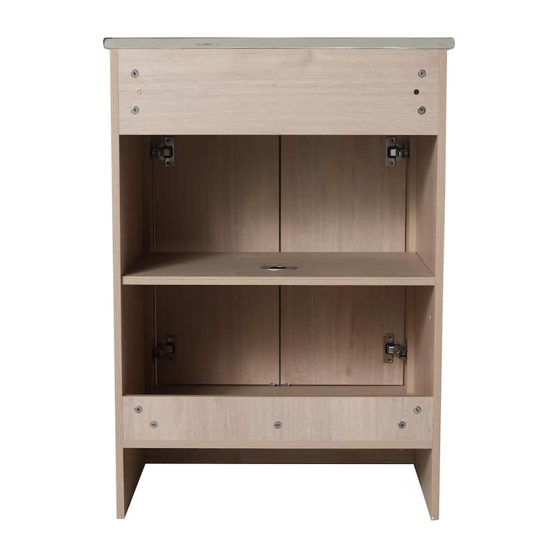 BNK 24/30/36 inch Freestanding Single Sink Bathroom Vanity with Soft Close Door and 1 adjustable shelf