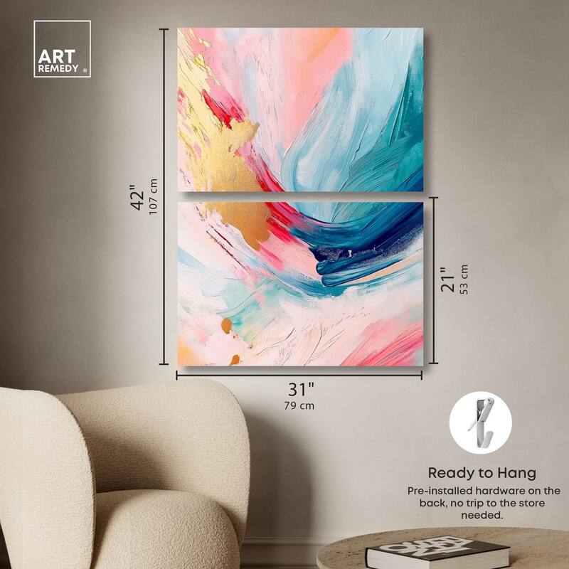 Burst of Energy Canvas Set of 2 by Art Remedy, Gallery Wrapped