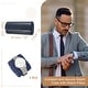 preview thumbnail 8 of 15, Watch Travel Case for Men Crocodile Pattern Leather Watch Roll Travel Case Portable Watch Storage Box Dark Blue - 3 Slots