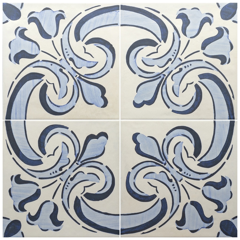 The Tile Life Seville Art 8 x 8 Matte Porcelain Floor and Wall Tile