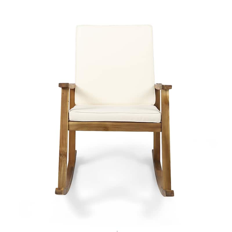 Candel Outdoor Acacia Wood Rocking Chair by Christopher Knight Home