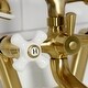 preview thumbnail 25 of 34, Kingston Brass Tub Wall Mount Clawfoot Tub Faucet with Hand Shower