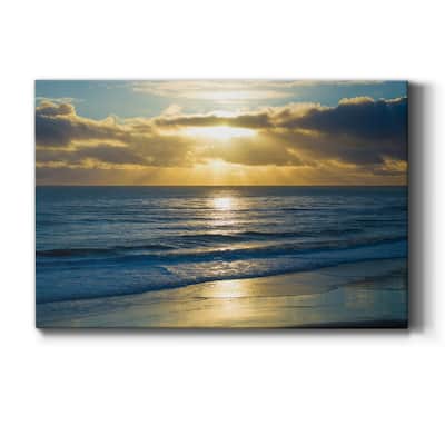 Beach Sunset Surfers Premium Gallery Wrapped Canvas - Ready to Hang