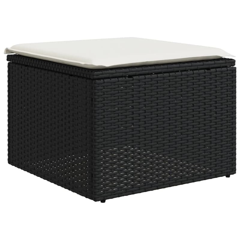 vidaXL Garden Sofa Set Black - 21.7 x 21.7 x 14.6