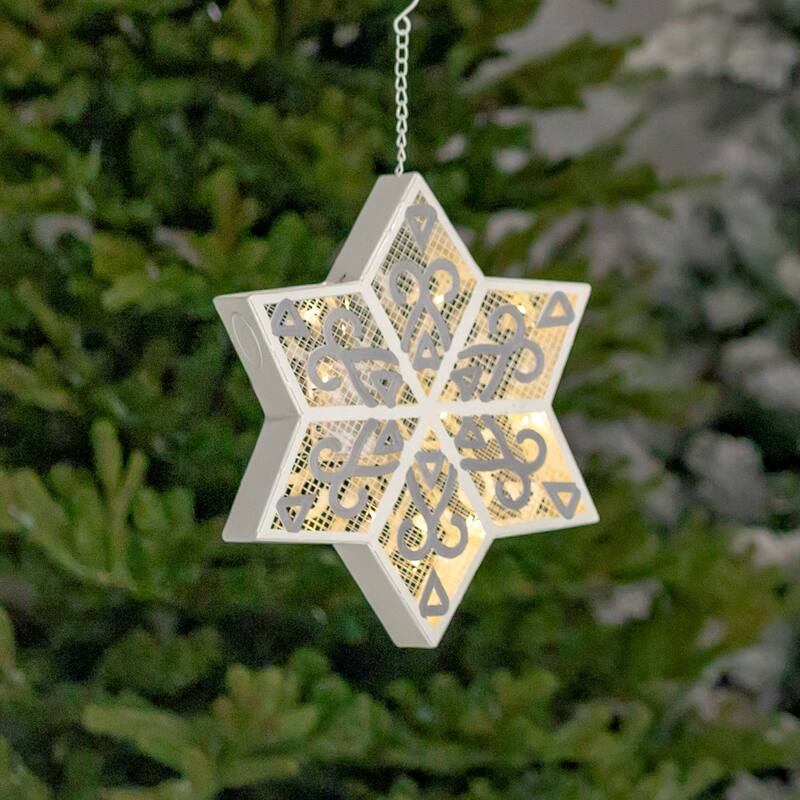 Set of 3 Hanging Christmas Lights- Snowflakes or Stars