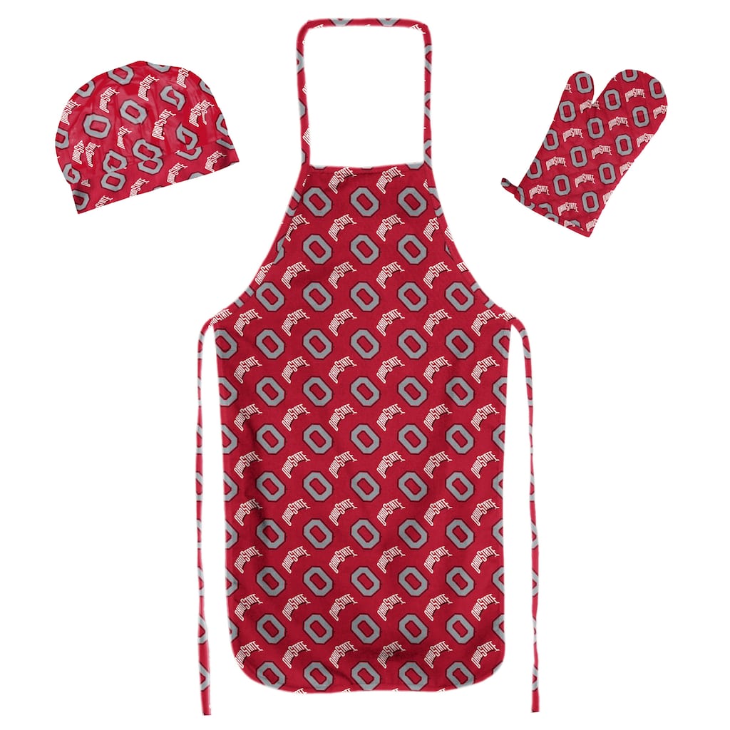 NCAA Ohio State 3 PC Set Apron Mitt Hat - 27"x31"