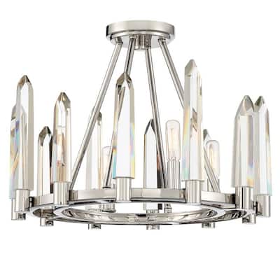 Watson 4 Light Polished Nickel Ceiling Mount - 18.25'' W x 13.62'' H