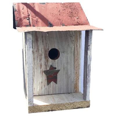 Barn Wood Bird House with Porch