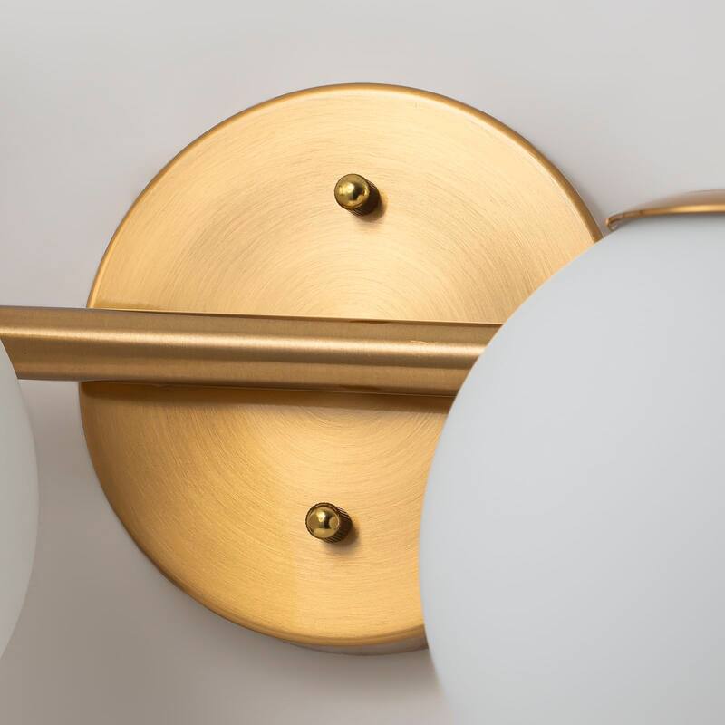 3/4-Light Dimmable Modern Bathroom Light Fixture with Frosted Glass