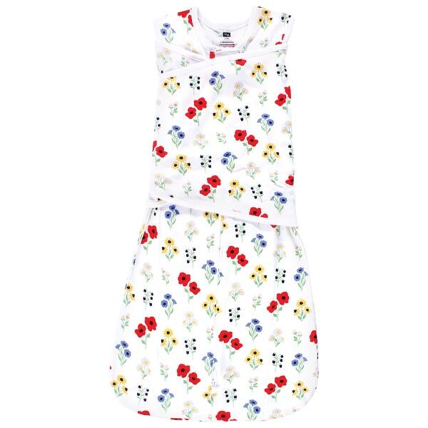 slide 1 of 1, Hudson Baby Infant Girl Convertible Swaddle Sleep Sack, Wildflower