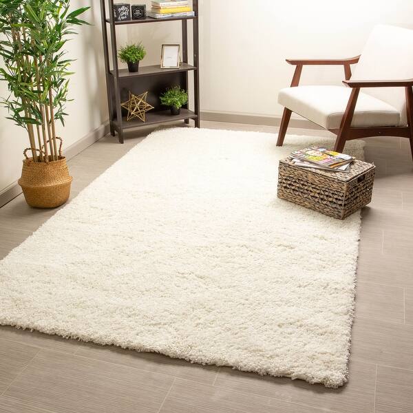 Shop Machine Woven Cozy Solid Shag Rug 3 Feet 3 Inches X 5 Feet 3