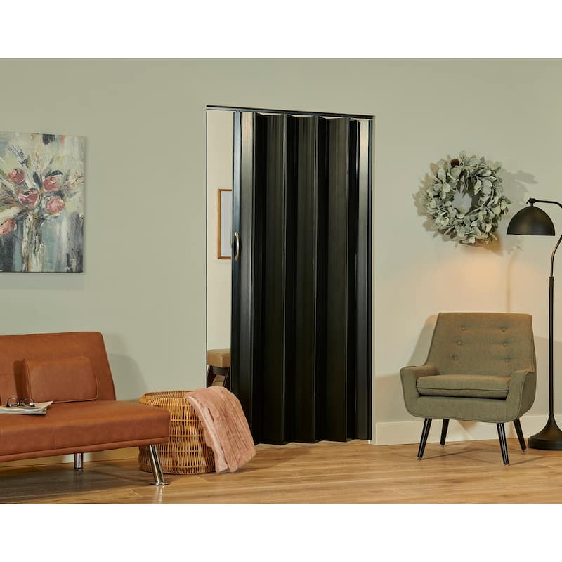 Towne Collection Bedford Black PVC 48-inch Folding Door