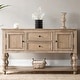 preview thumbnail 1 of 9, Furniture of America Trenden Modern Farmhouse Solid Wood 2-Drawer Storage Server Light Washed Wood