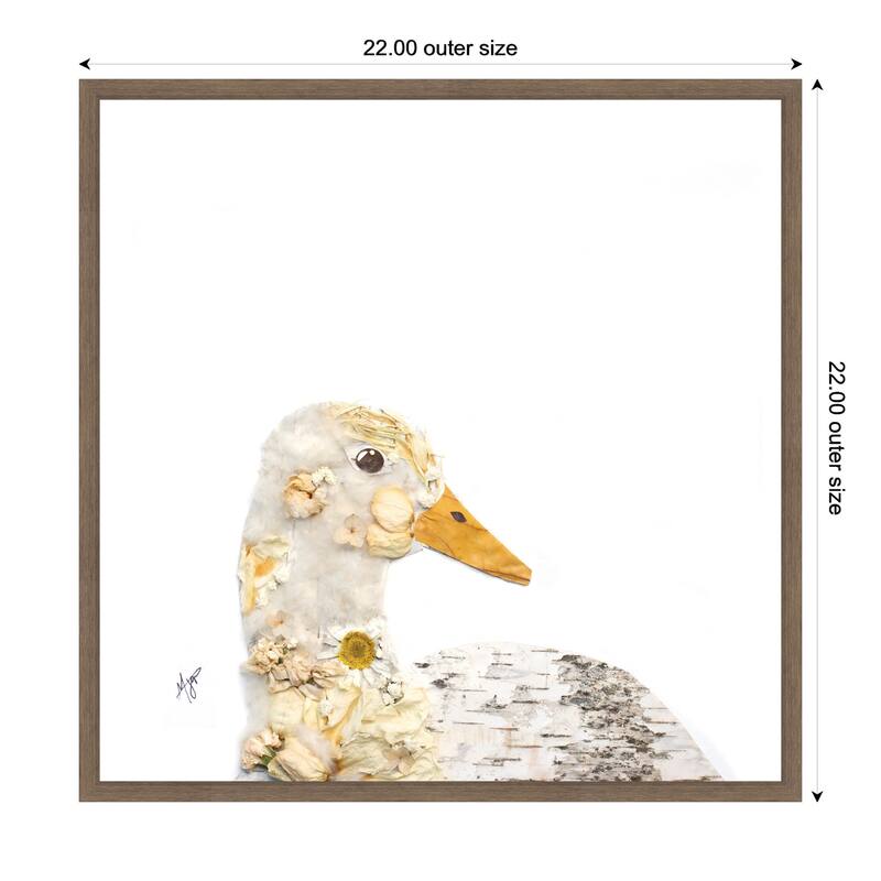 Kate and Laurel Duck No. 2 by Madeline Jeppesen Framed Canvas Wall Art Print