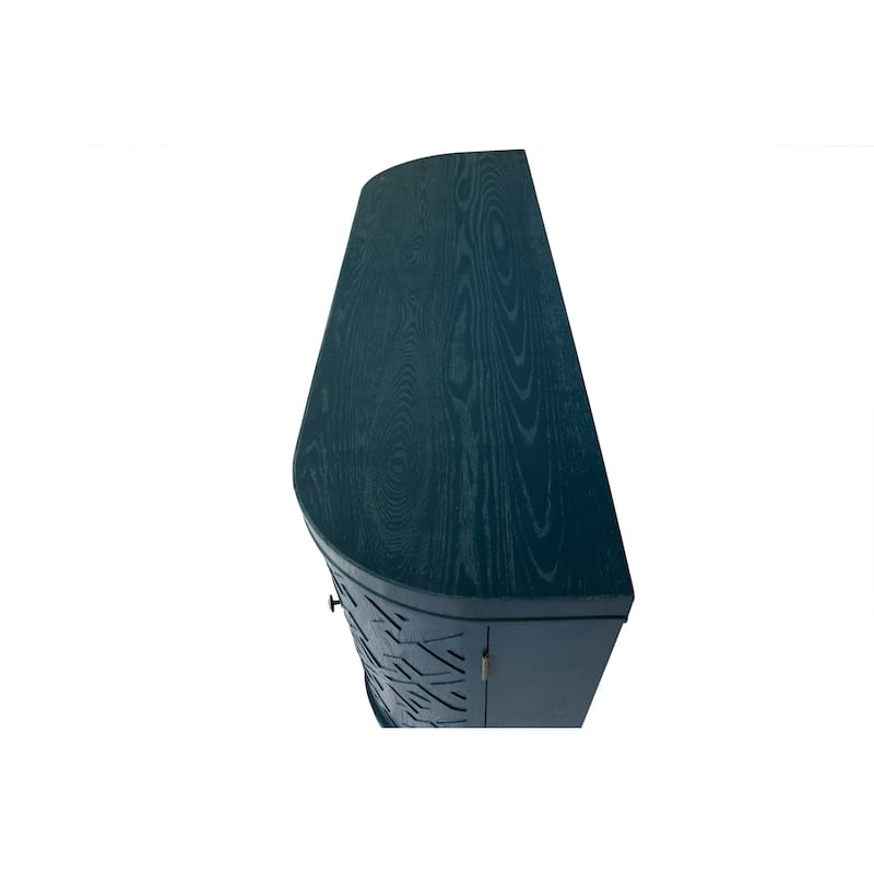 GDF Studio - Paloma 47'' Oval Fluted Storage Cabinet with Sliding Doors