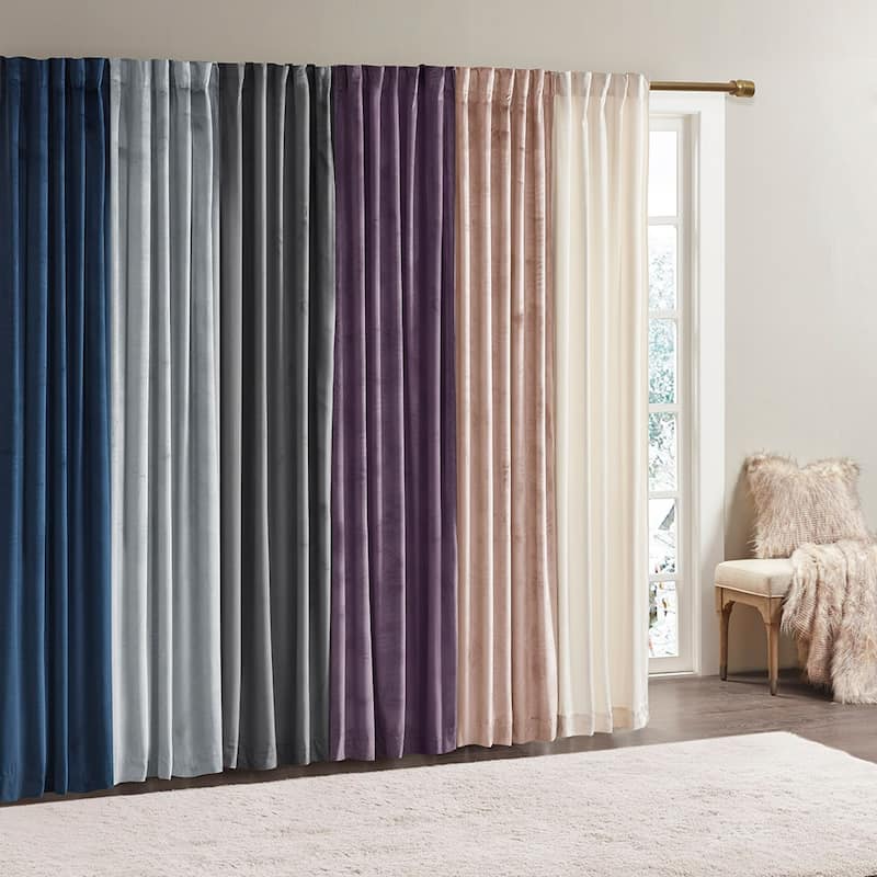 Velvet Rod Pocket/Back Tab Window Panel Pair 37x84"