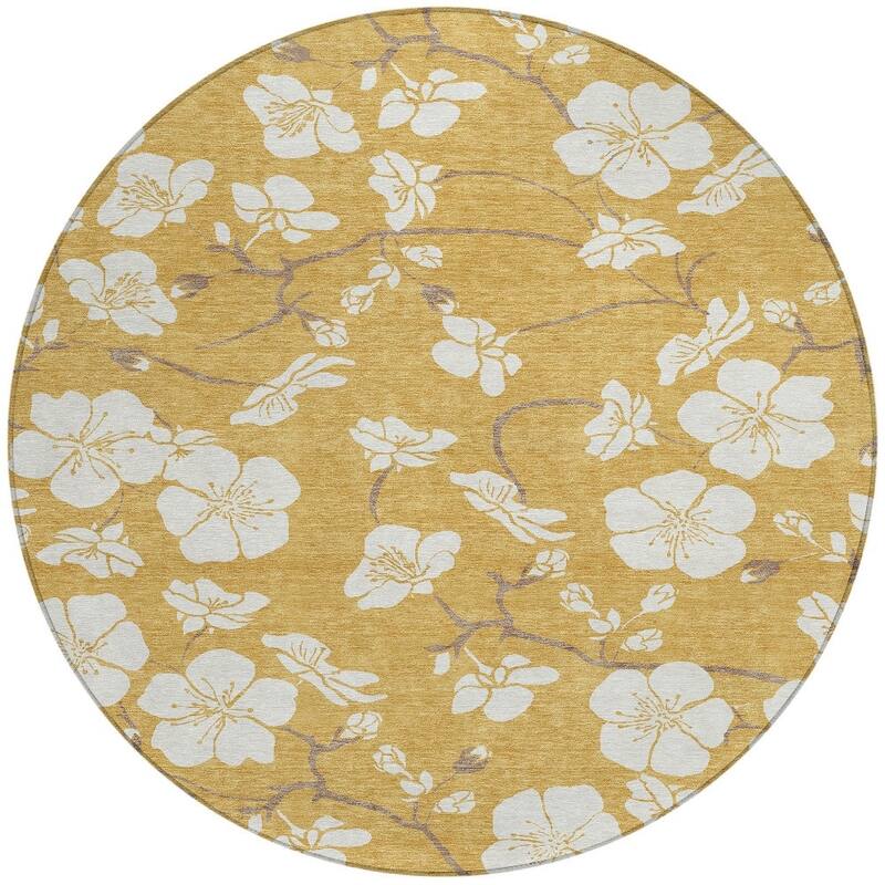 HomeRoots Floral Transitional Rectangle Outdoor Rug