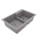 preview thumbnail 41 of 59, Karran 33" Top Mount Large/Small Bowl Quartz Kitchen Sink Kit - 33" x 22" x 9"