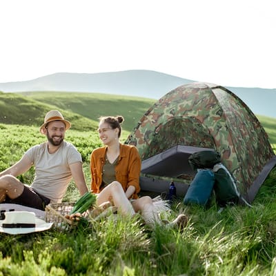 3-4 Person Camping Dome Tent Camouflage - 3-4 Person