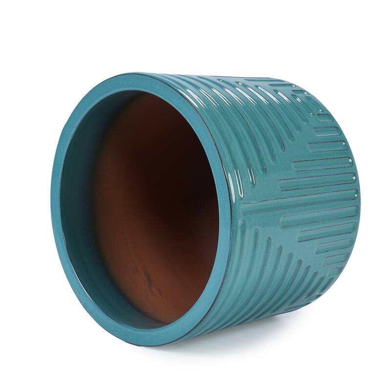 16" Dia Round Planters for Indoor Plants, Large Outdoor Planters with Drainage Holes