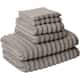 Modern Threads Wavy Luxury Spa 6-pc. Quick-dry Towel Set - Grey