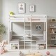 preview thumbnail 1 of 6, Twin Over Twin Bunk Beds Loft Bed Can be Turn into Upper Bed and Down Desk White