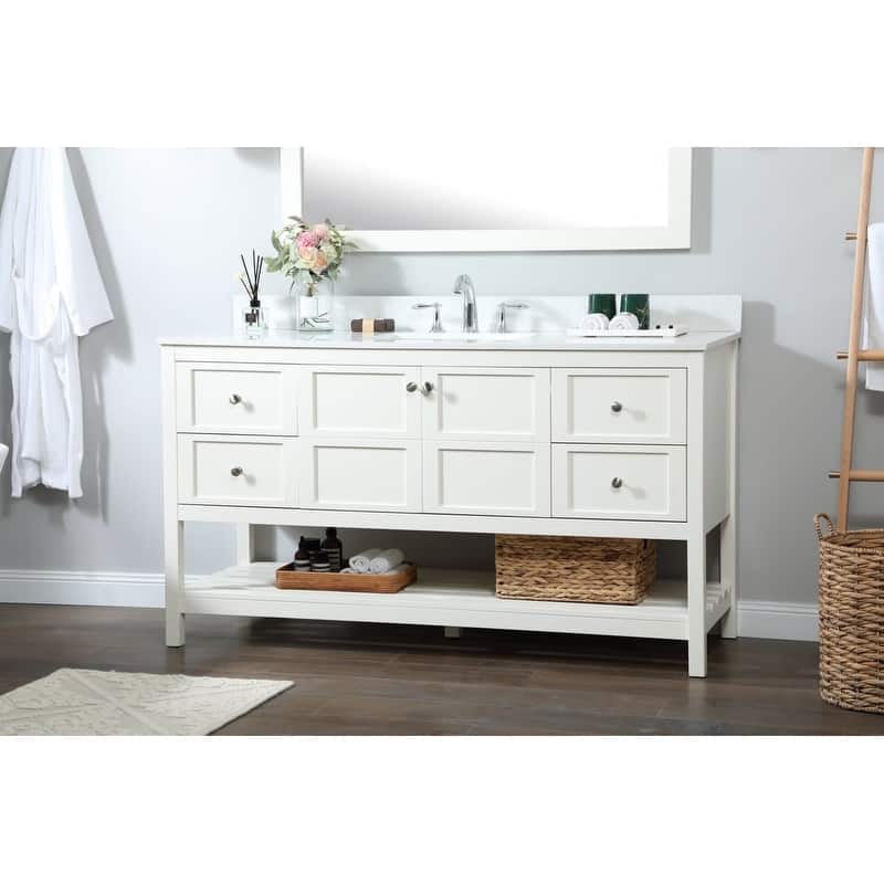 Elegant Lighting VF16460 Theo 60" Free Standing Single Basin Vanity