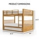 preview thumbnail 3 of 10, Furniture of America Ogden Oak Solid Wood Twin Over Twin Bunk Bed with Attached Ladder