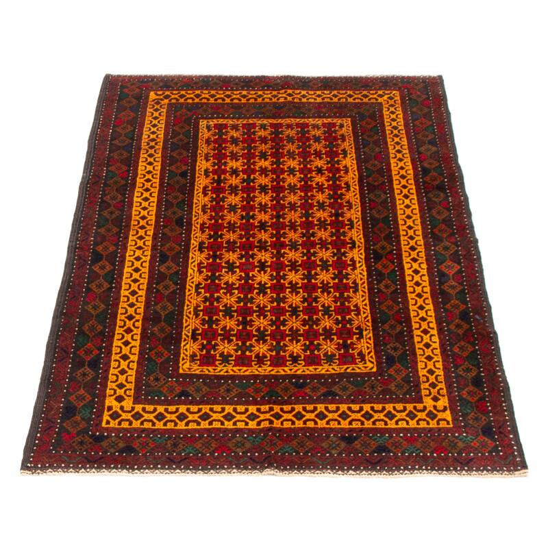 Teimani Orange Rug 3'7" x 6'0" - 3'7 x 6'0