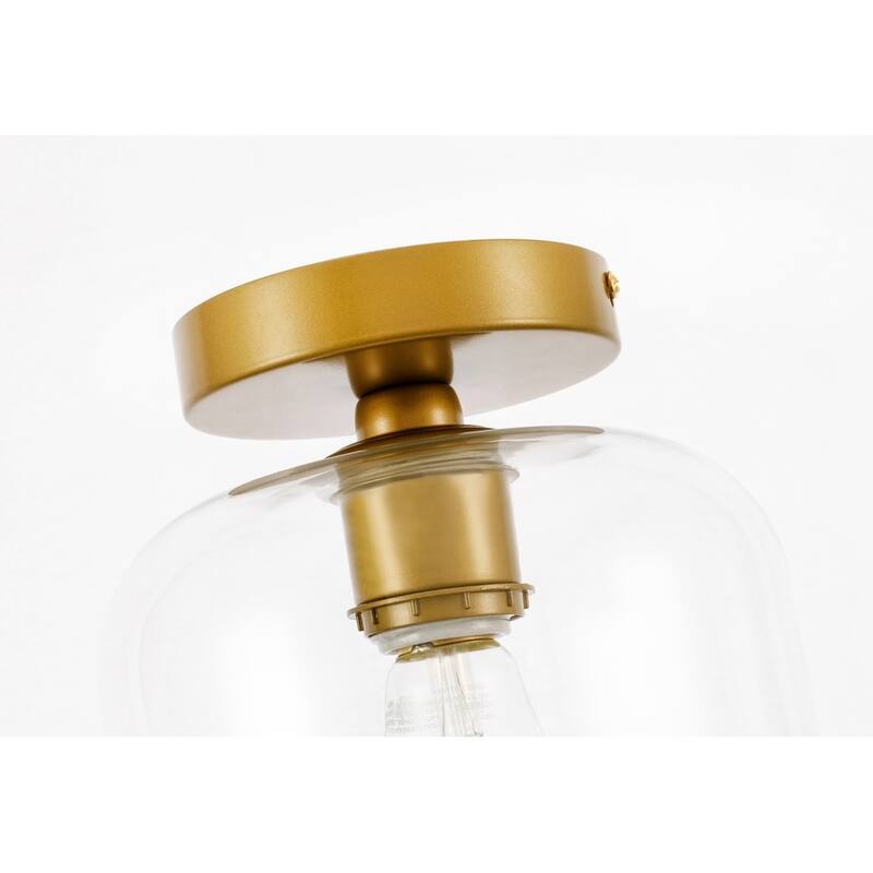Collins 1-light Glass Cylinder Shade Flush Mount Fixture
