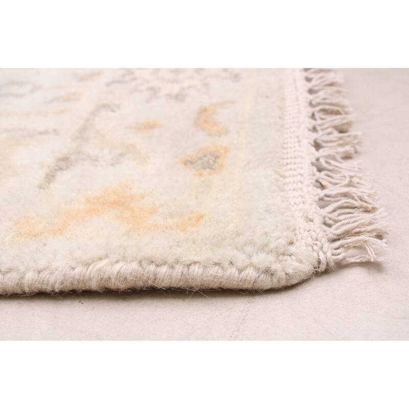 ECARPETGALLERY Hand-knotted Royal Oushak Light Grey Wool Rug - 2'7 x 13'8