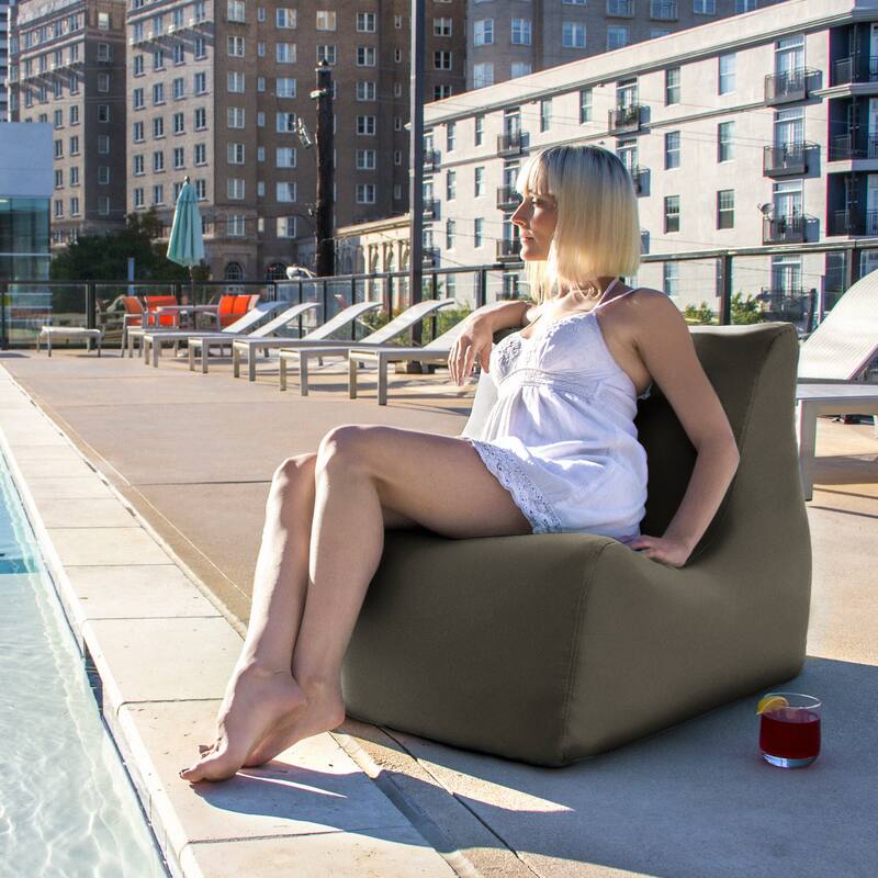 Jaxx Ponce Outdoor Bean Bag Chair - Weather Resistant Patio and Poolside Lounge Seating