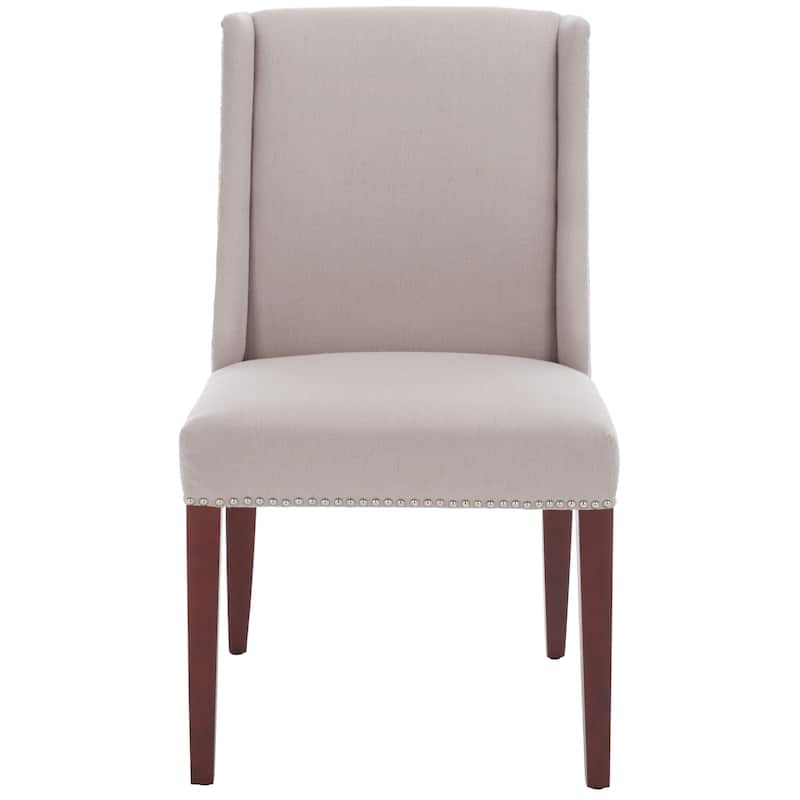 SAFAVIEH Chante Beige Linen Dining Chair (Set of 2) - 22" W x 26" D x 39" H - 22"W x 26"D x 39"H