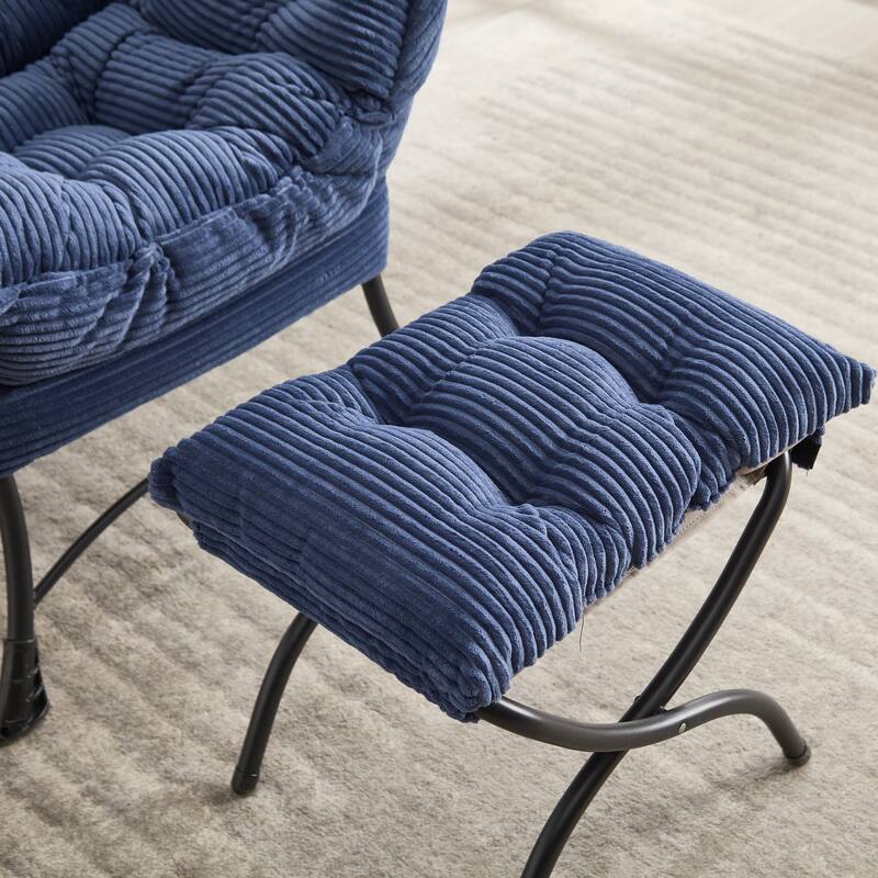 Lazy Chair Accent Chair with Ottoman